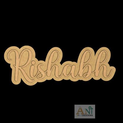 MDF Customized double layer Name cutout