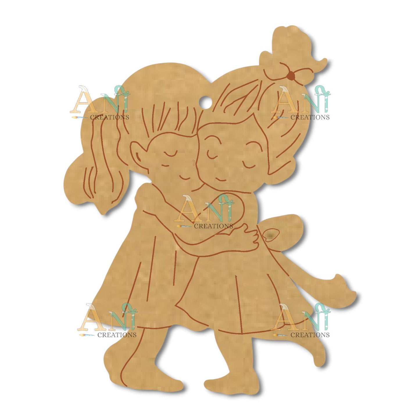 friends forever 1  MDF Cutout