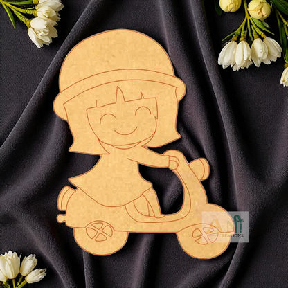 Kids Riding  MDF Cutout