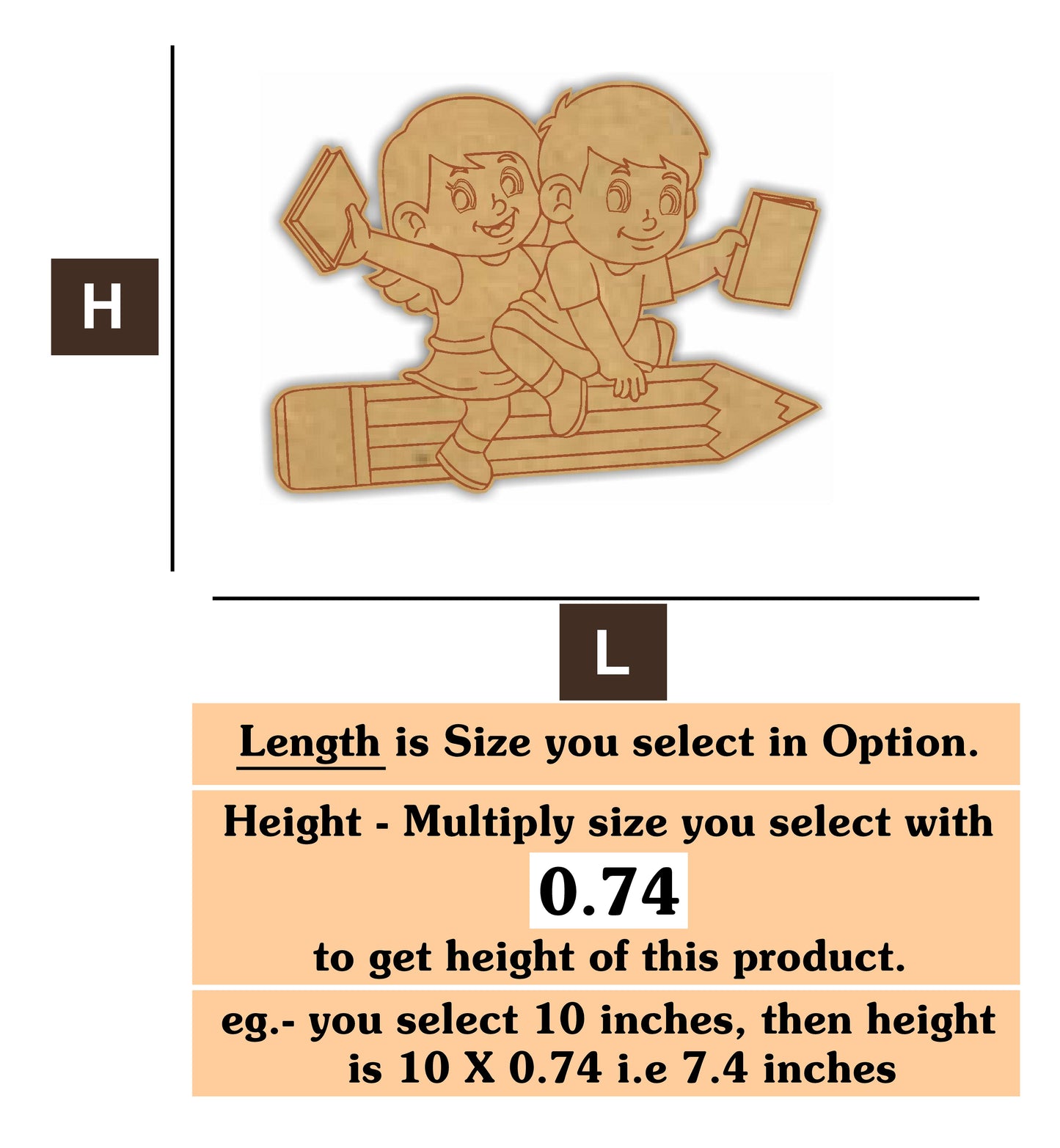 Kids Playing 2  MDF Cutout