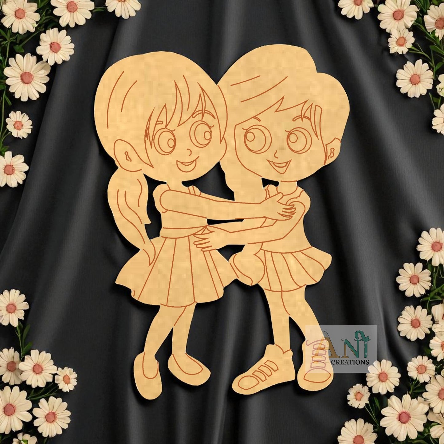 friends forever 2  MDF Cutout