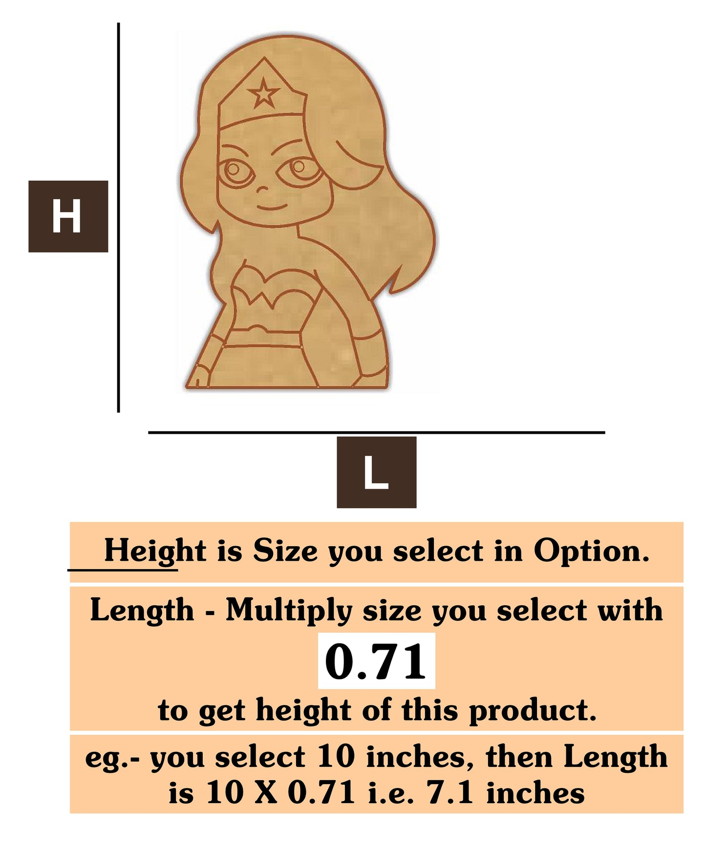 Wonder Women MDF Cutout