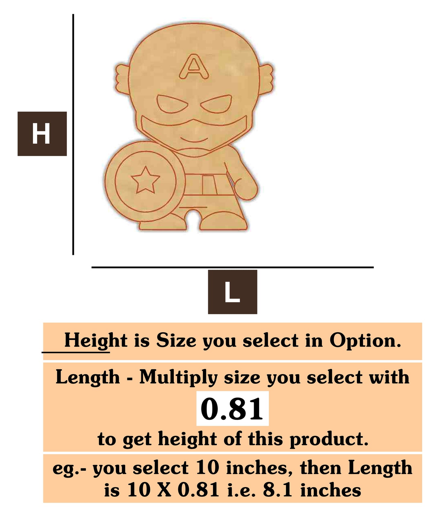 Captain America 01 MDF Cutout