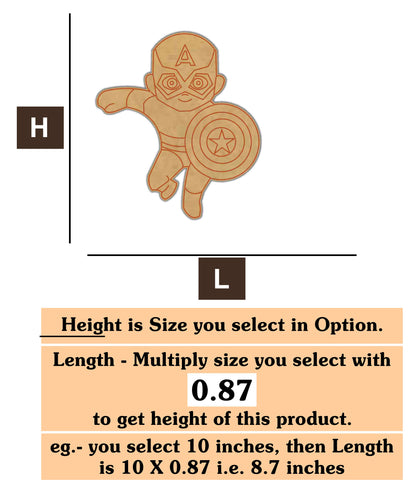 Captain America 02 MDF Cutout