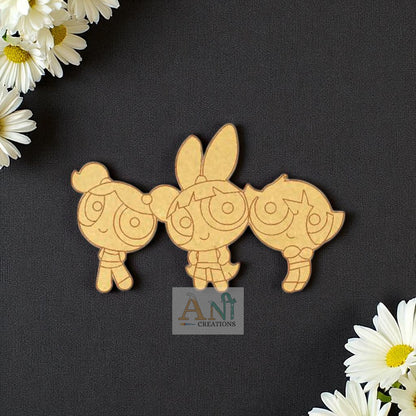 Powerpuff Girls MDF Cutout