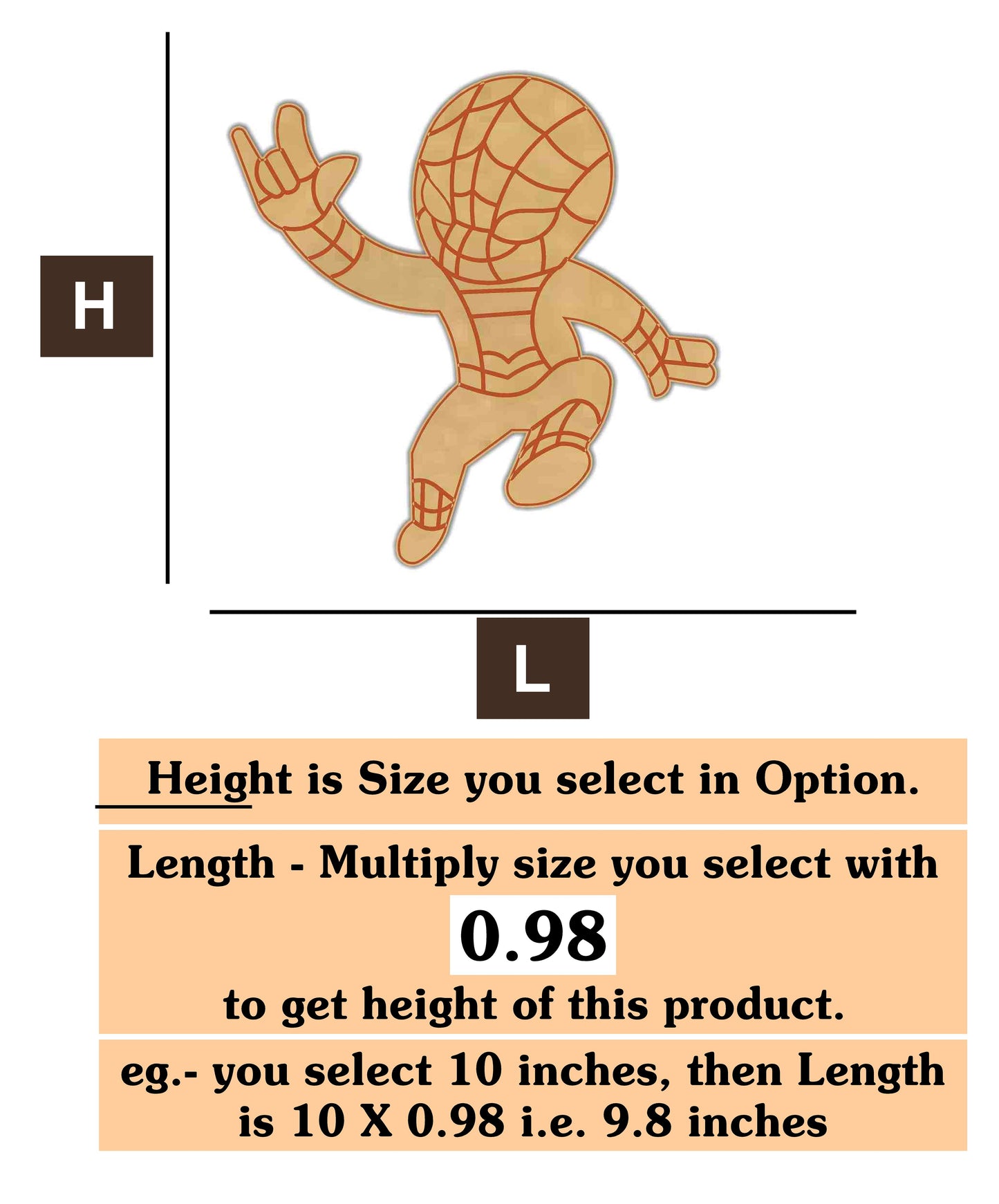 Spiderman 01 MDF Cutout