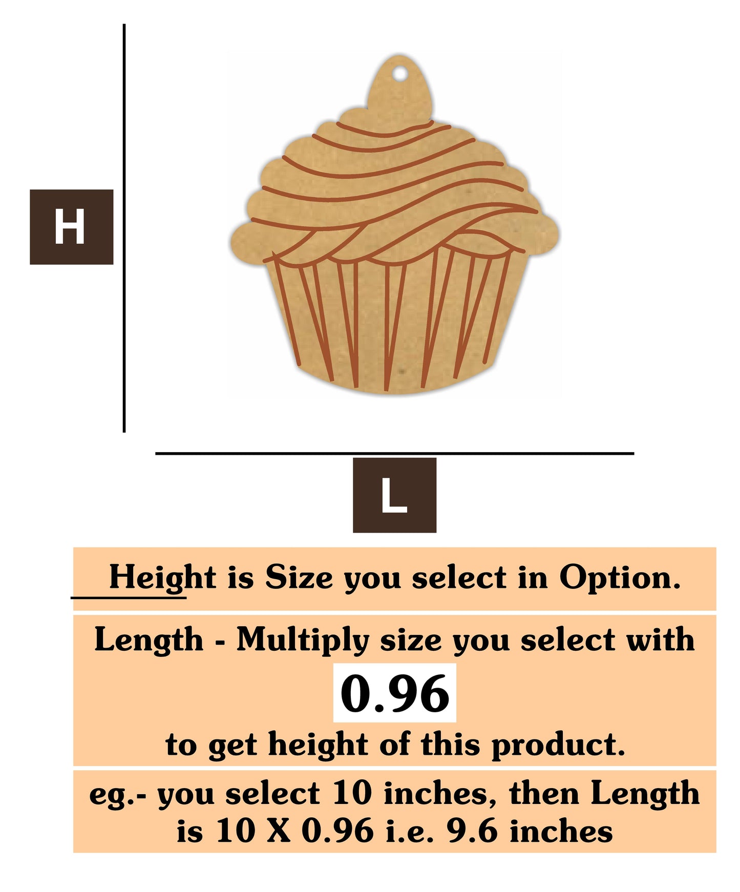 Cupcake  7 MDF Cutout