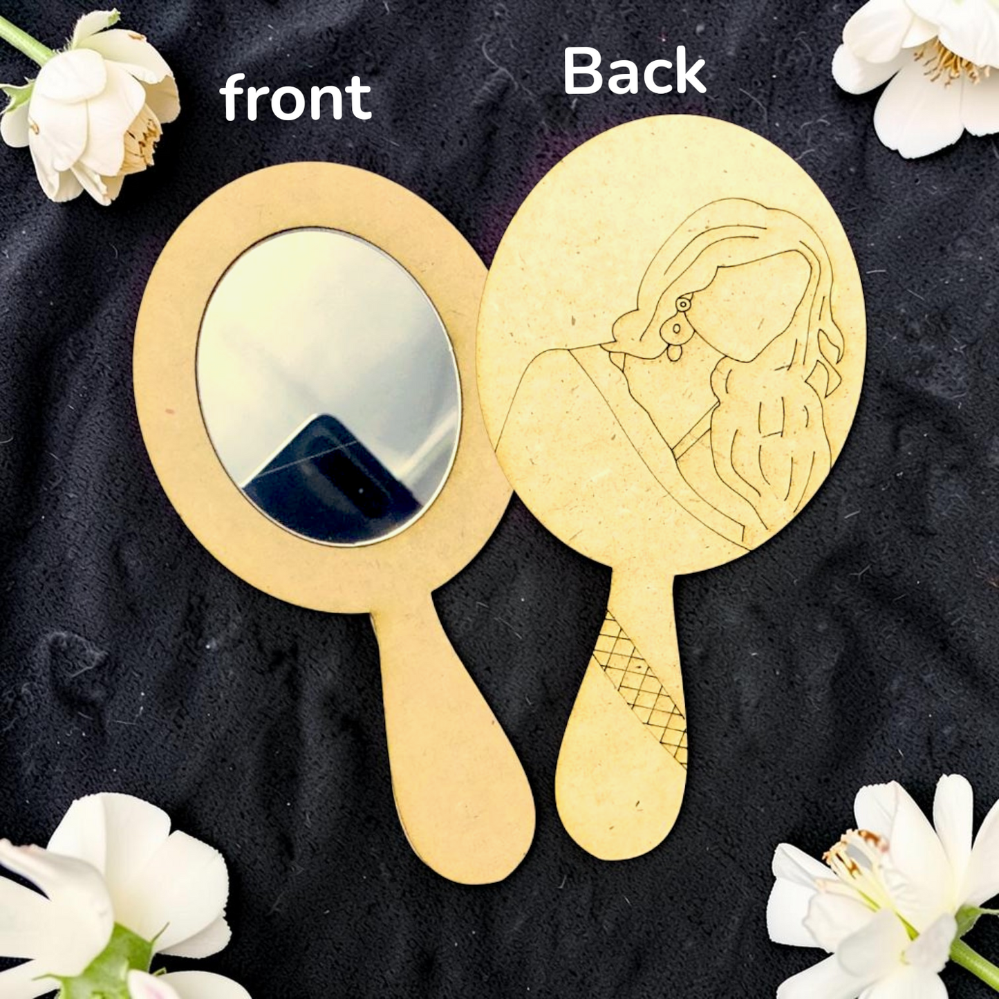 Hand Mirror MDF Cutout 4