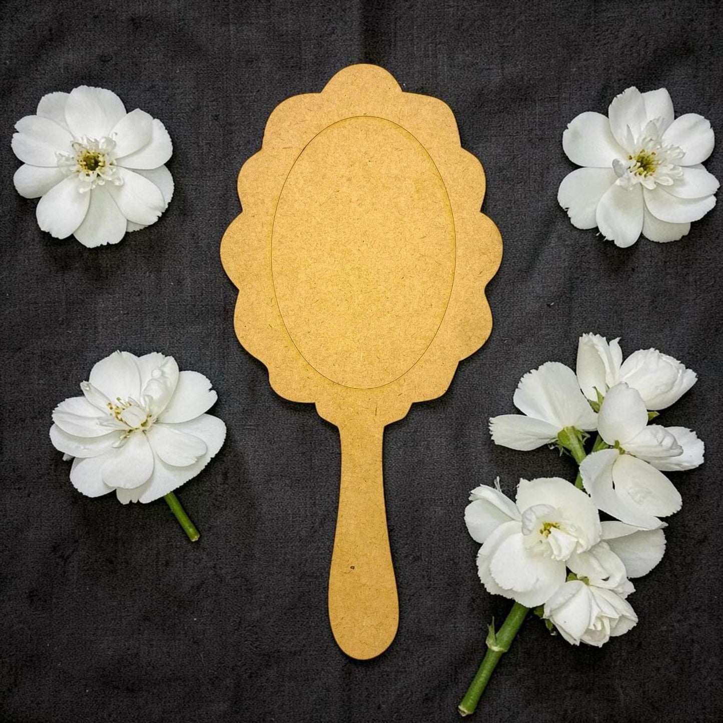 Hand Mirror Plain MDF Cutout 2