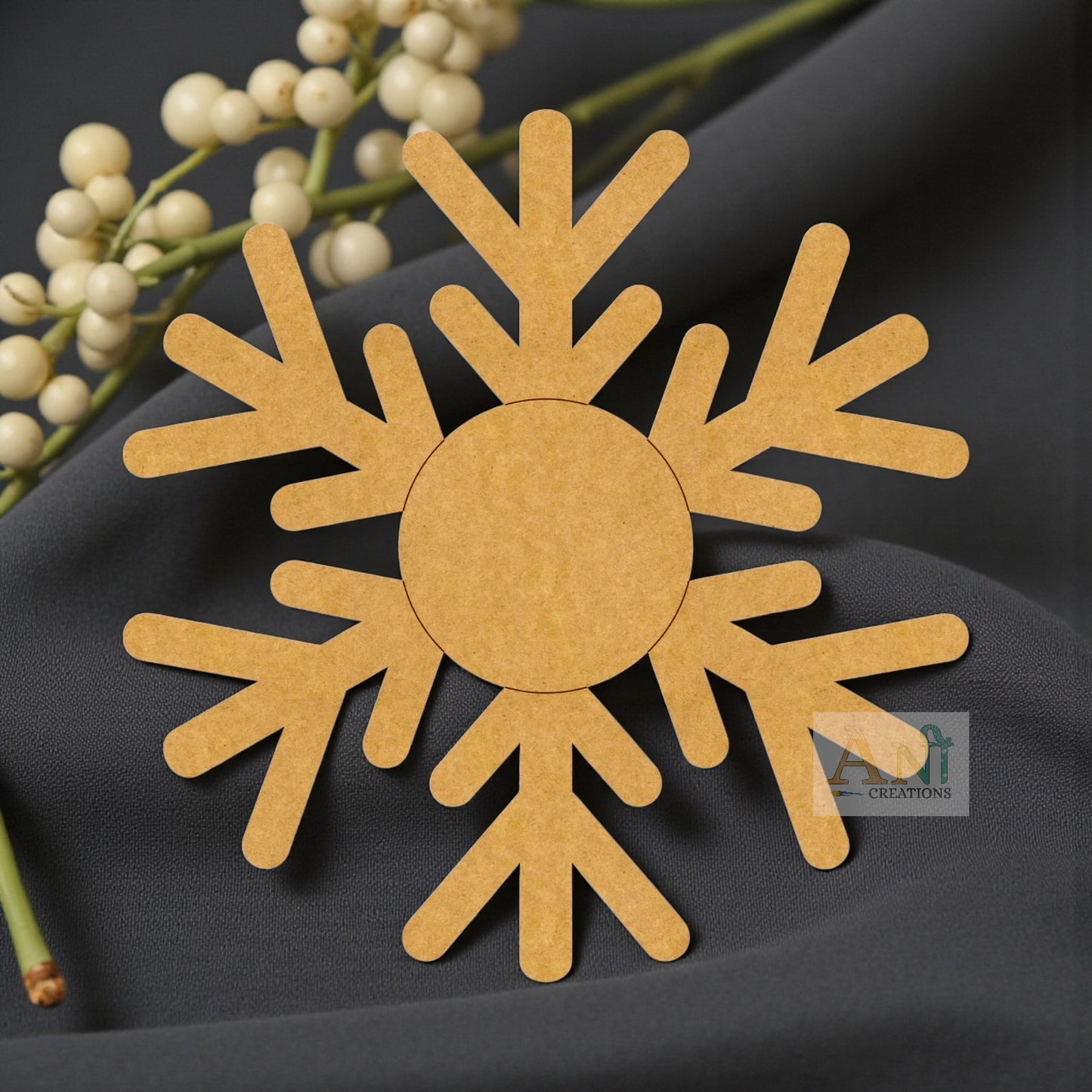 Snowflake Christmas Pre Marked MDF Design 1