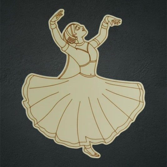Dancing Lady 3 Mdf Cutout