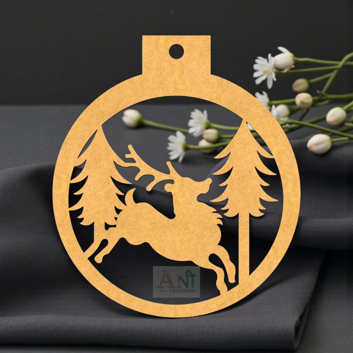 Christmas Ornament Snowflake Cutout MDF Design