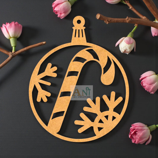 Christmas Ornament Snowflake Cutout MDF Design 2