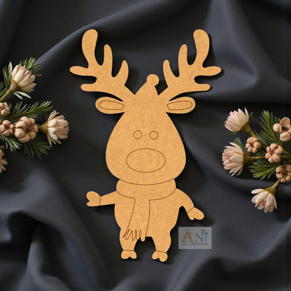 Christmas Deer Pre Marked MDF Design 1