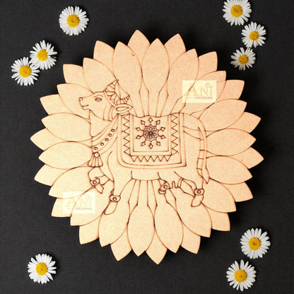 Mandala With Cow 15 MDF Premarked