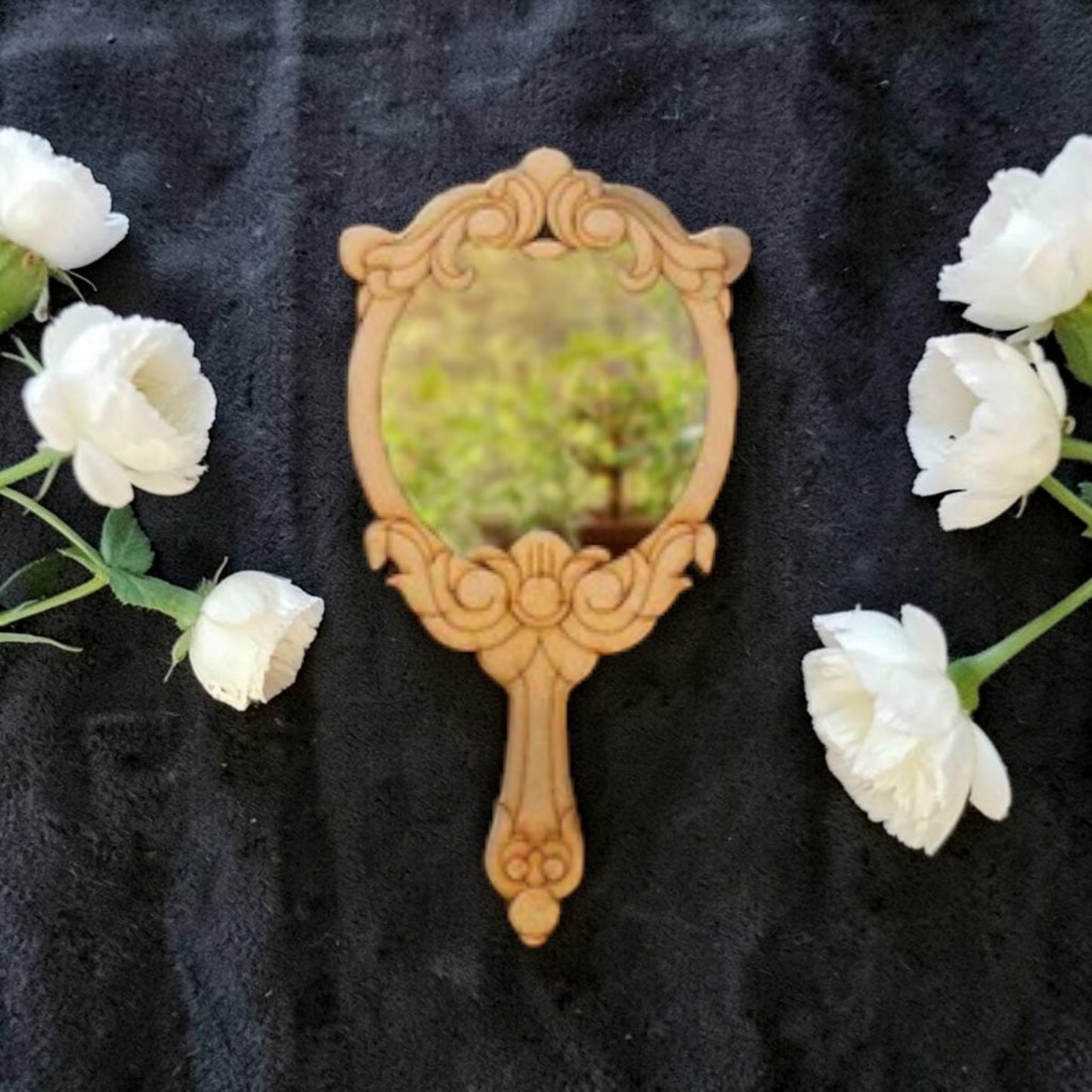 Rajwadi Hand Mirror MDF Cutout 2