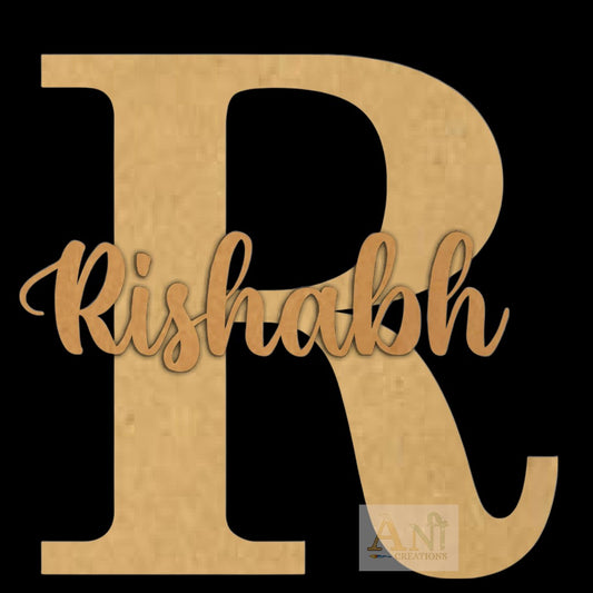 MDF Customized Alphabet Monogram Name cutout