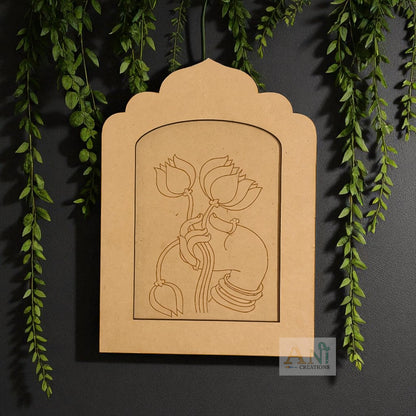Jharokha premarked hand lotus MDf