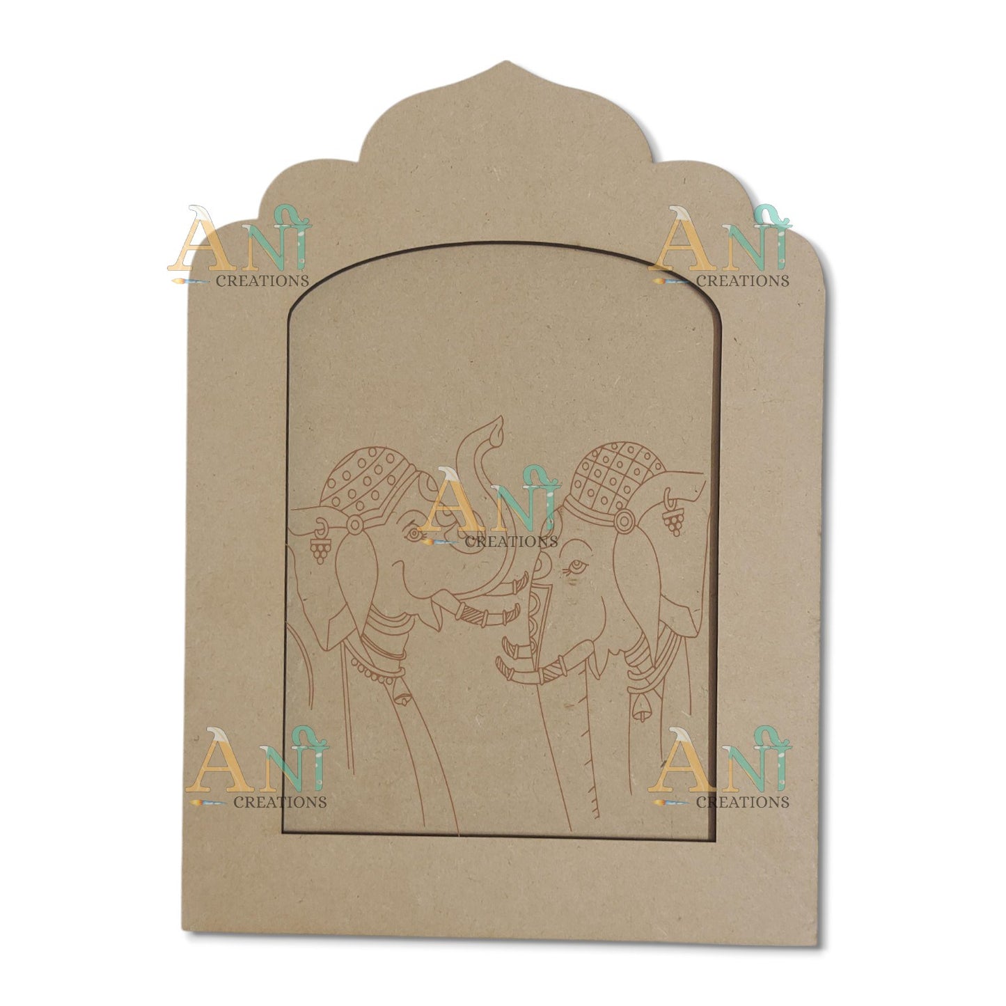 Jharokha premarked elephants 3 MDF