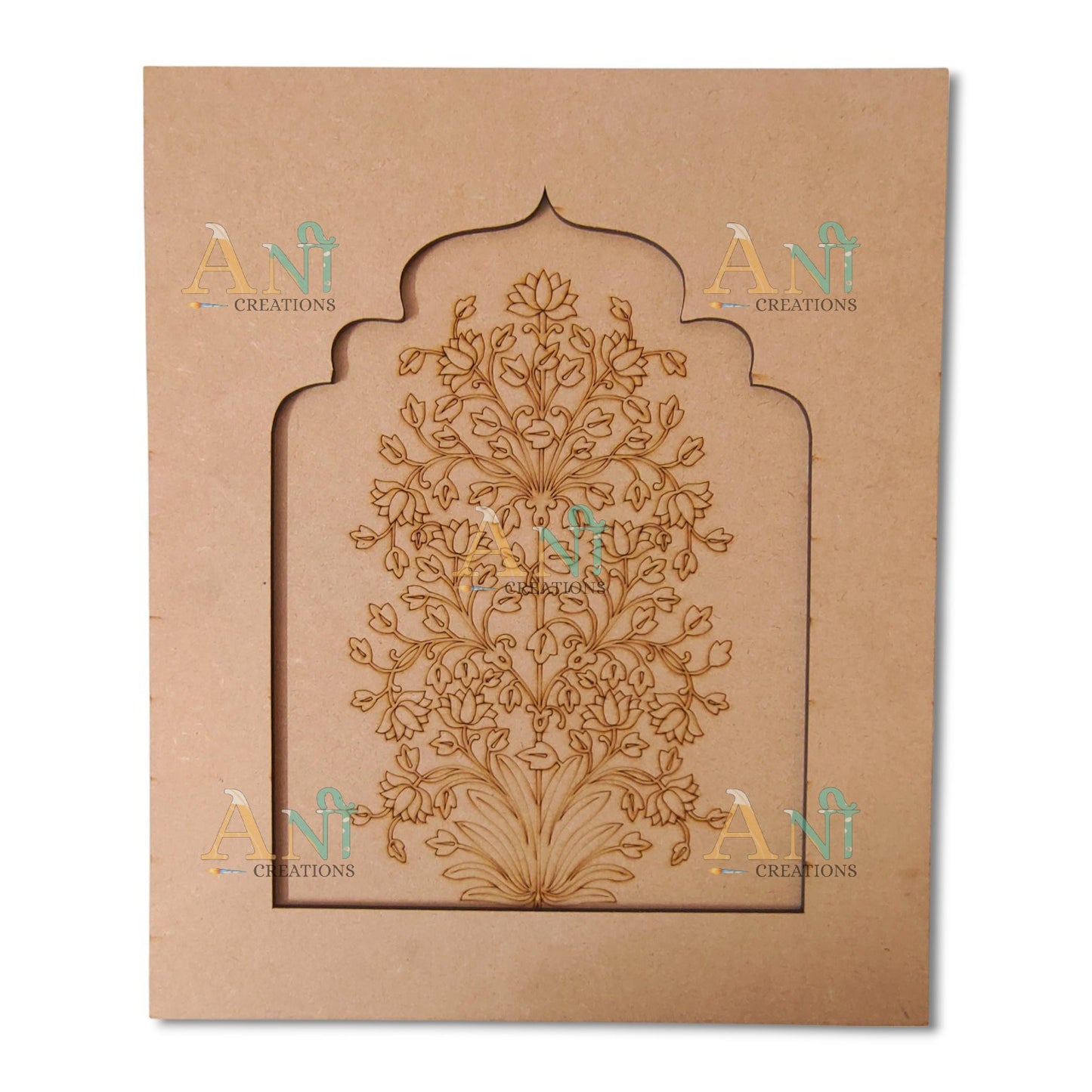 Jharokha premarked floral lotus MDF