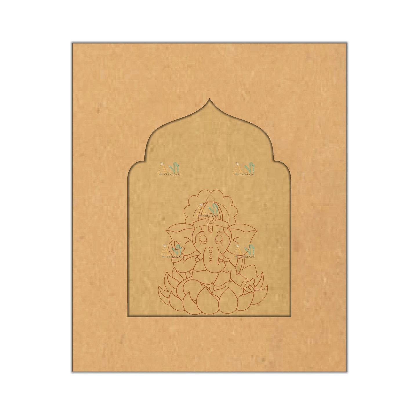 Jharokha premarked ganesha 1 MDF