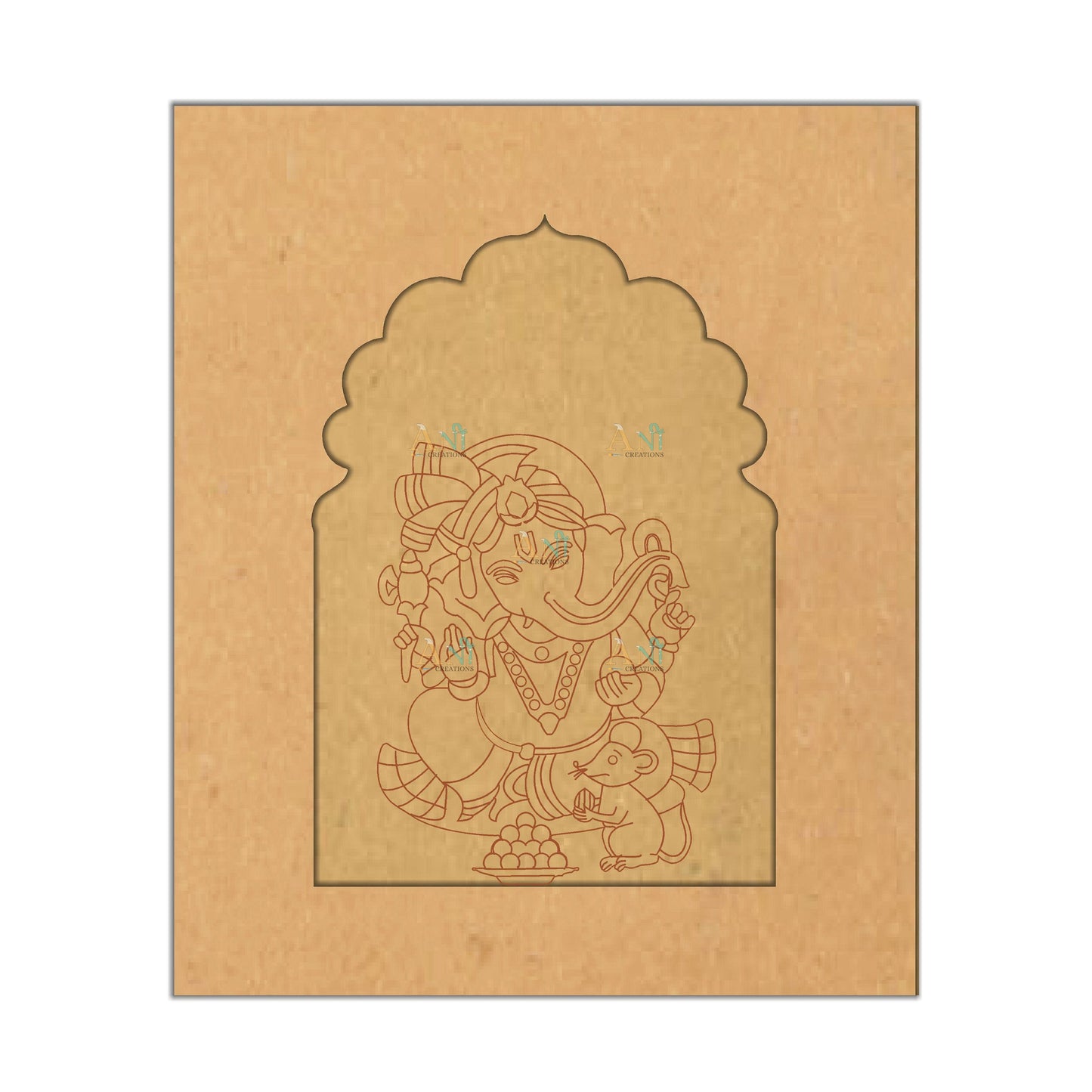 Jharokha premarked ganesha 2 MDF