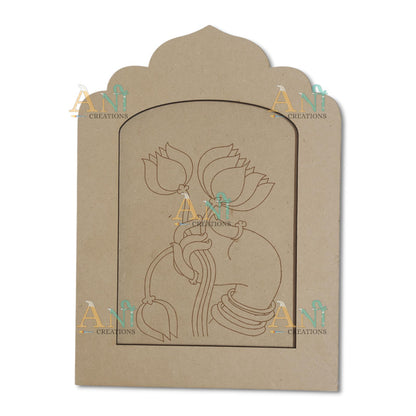 Jharokha premarked hand lotus MDf
