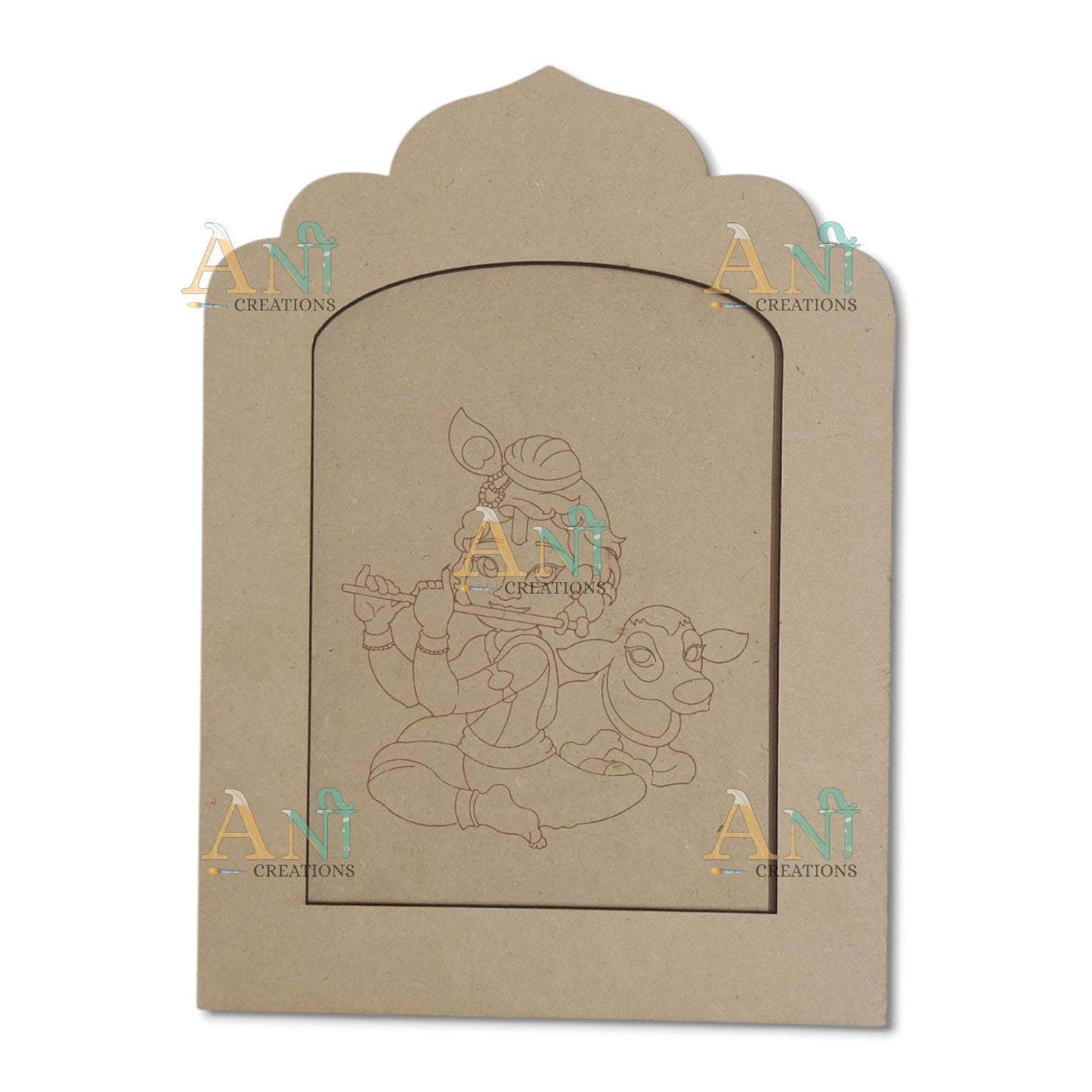 Jharokha premarked krishna with cow MDF