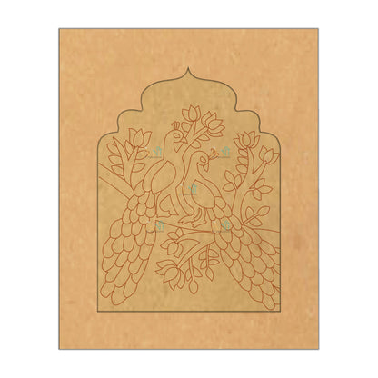Jharokha premarked peacock 3 MDF