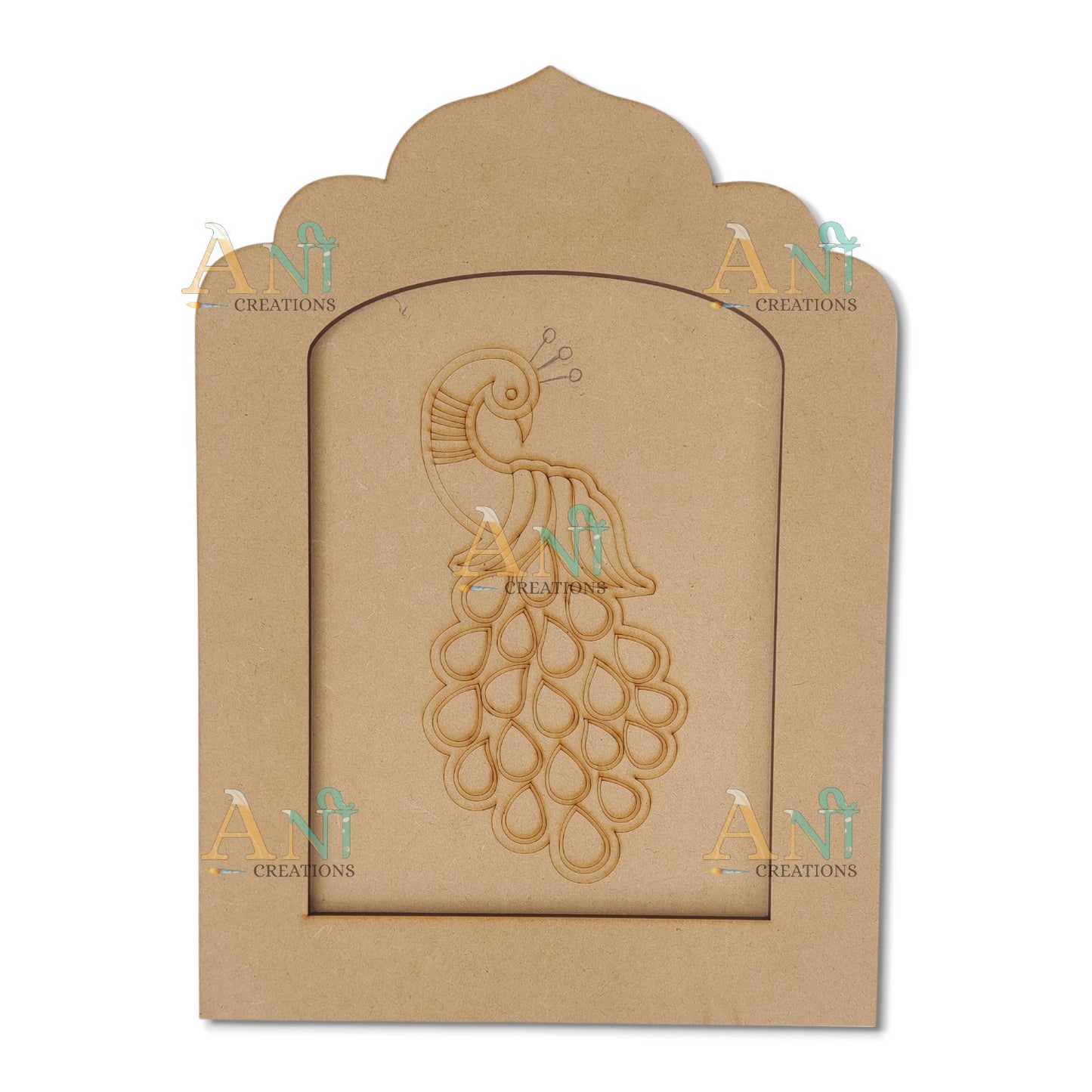 Jharokha premarked peacock 4 MDF