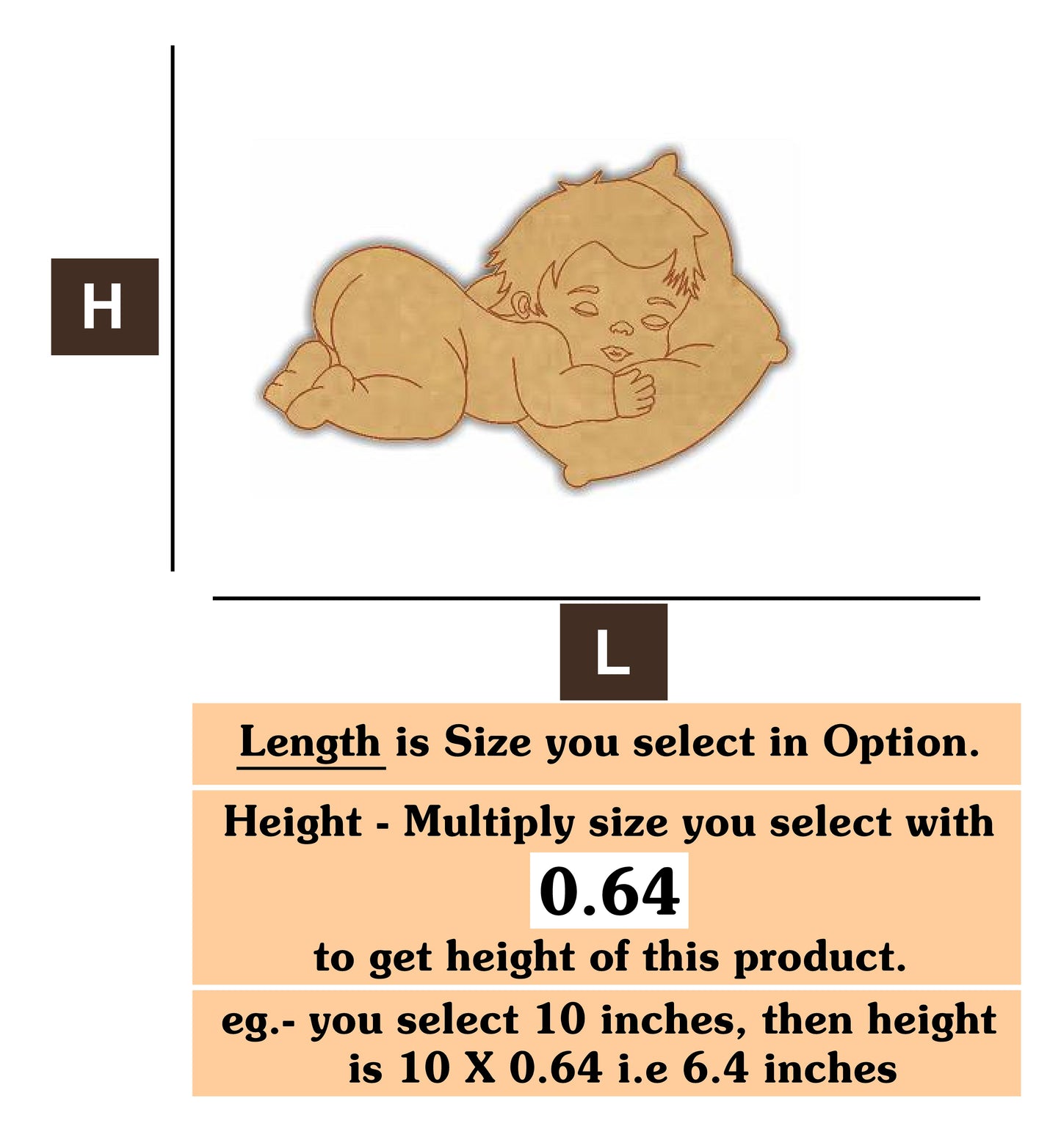 little baby 2  MDF Cutout