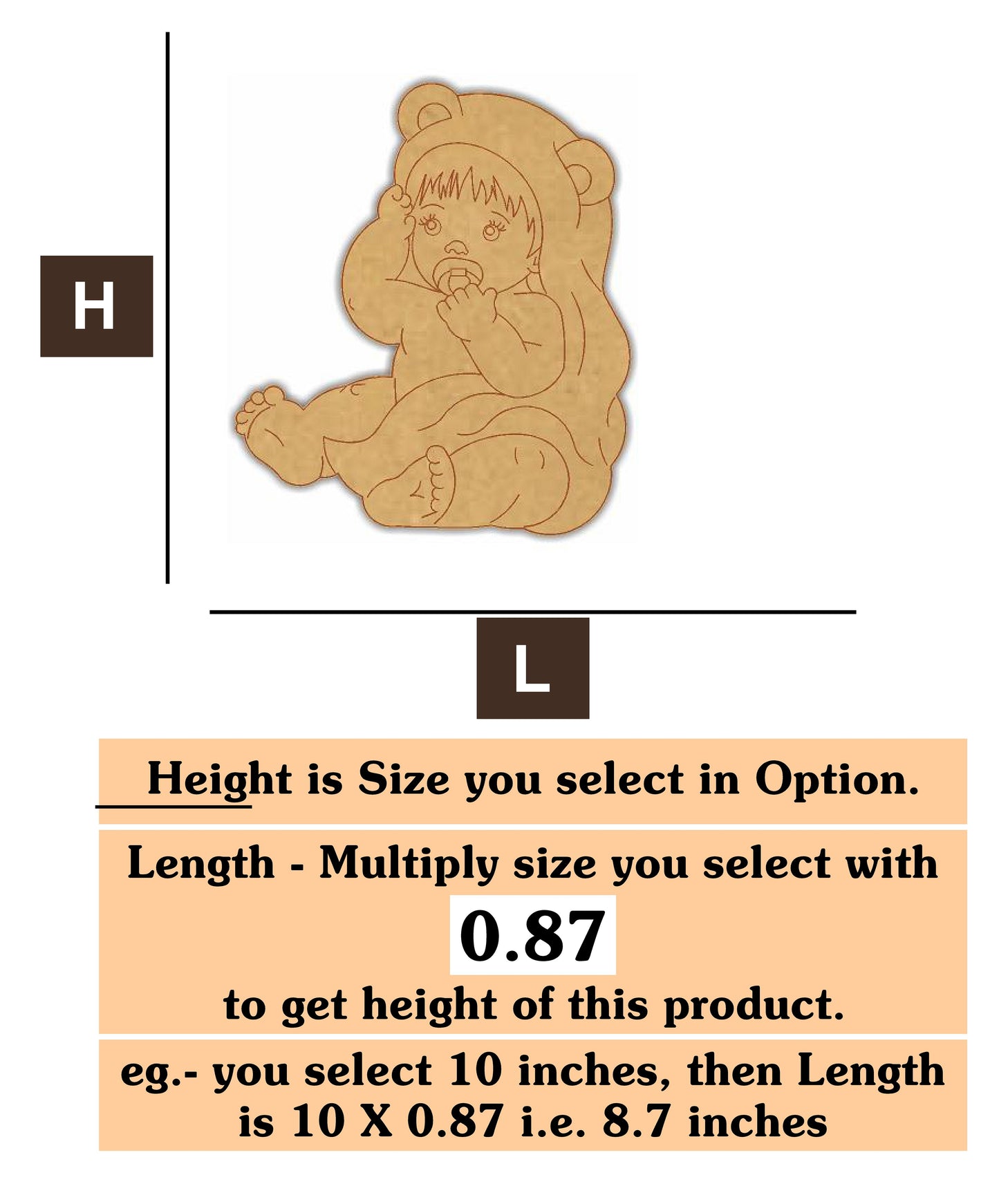 little baby 1  MDF Cutout