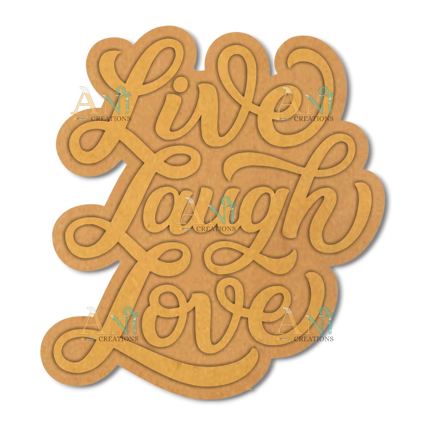 Live Laugh Love MDF Cutout