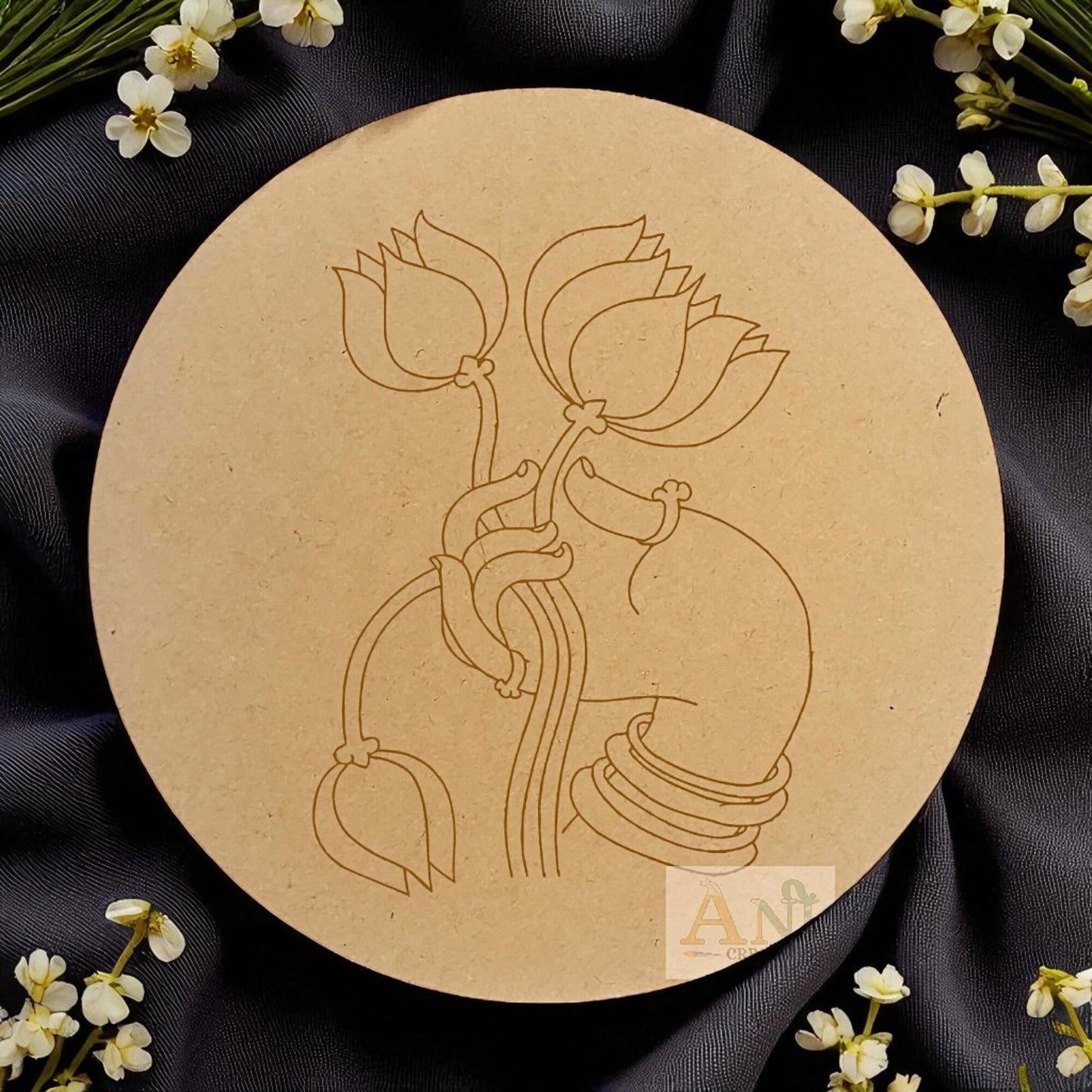 Lotus hand 2 MDF Premarked