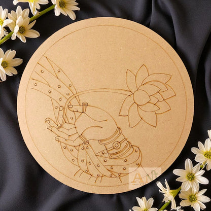 Lotus hand 1 MDF Premarked