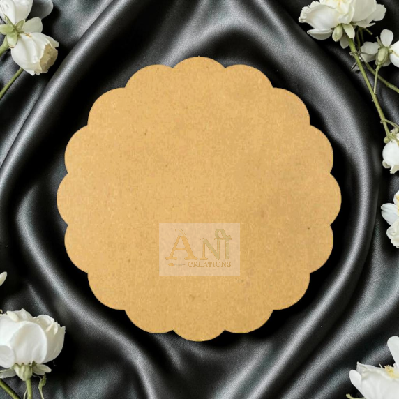 Plain Scallop Circle MDF 3