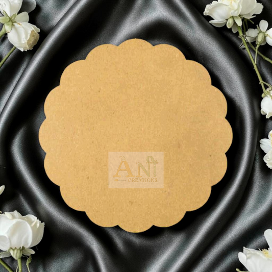 Plain Scallop Circle MDF 3