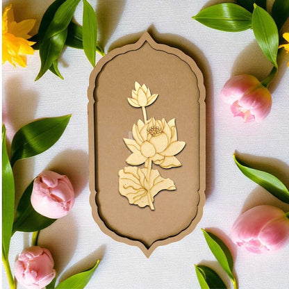 Pichwai Lotus Motif Pre Marked Cutout 1