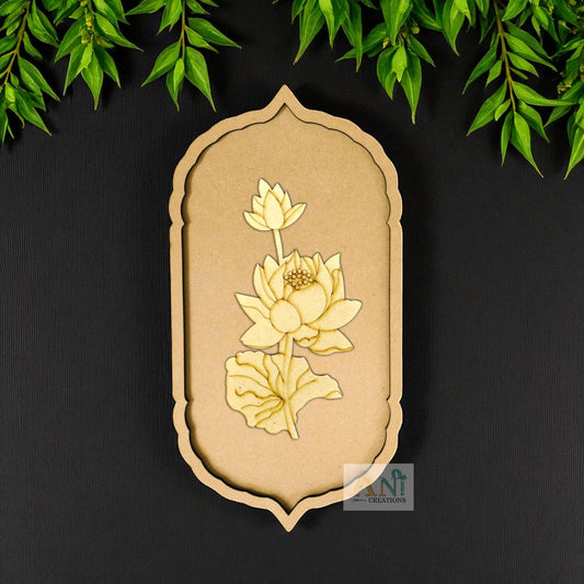 Pichwai Lotus Motif Pre Marked Cutout 1