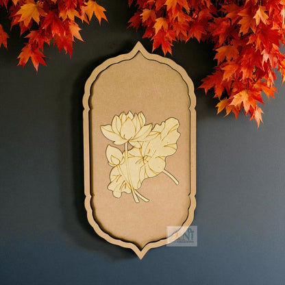 Lotus  Floral Motif Pre Marked Cutout 4