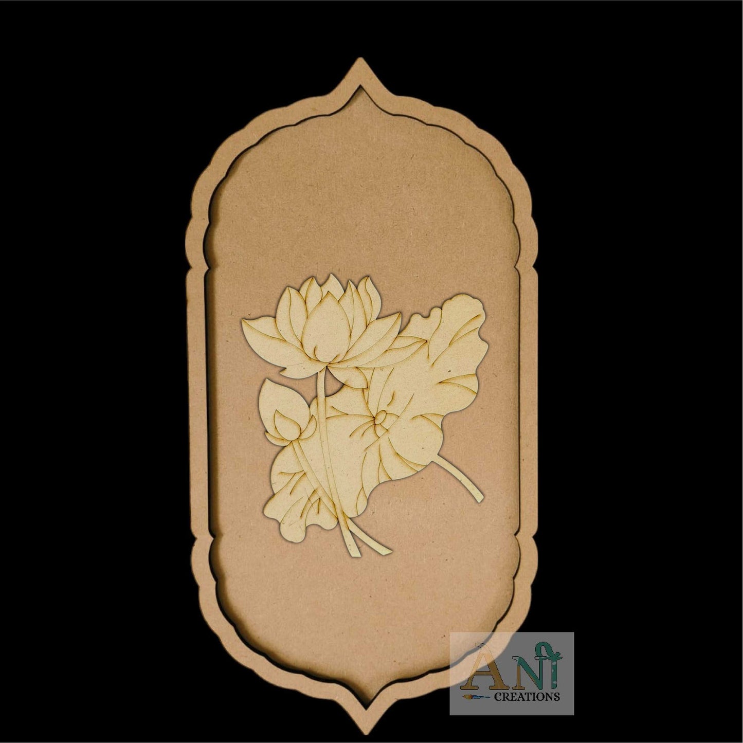 Lotus  Floral Motif Pre Marked Cutout 4