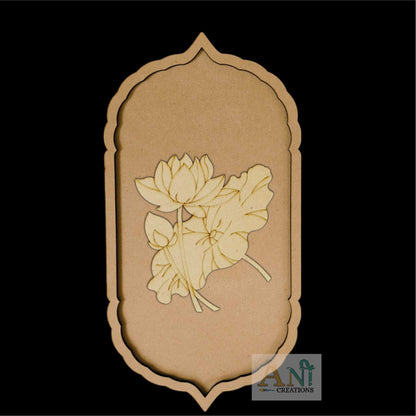 Lotus  Floral Motif Pre Marked Cutout 4
