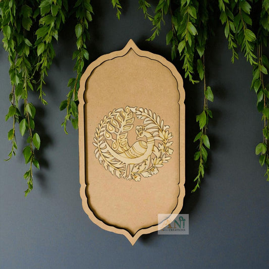 Peacock Motif Pre Marked Cutout 2