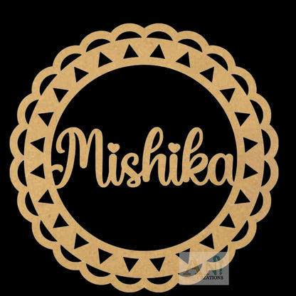 Names and Monogram Cutout MDF Design 3