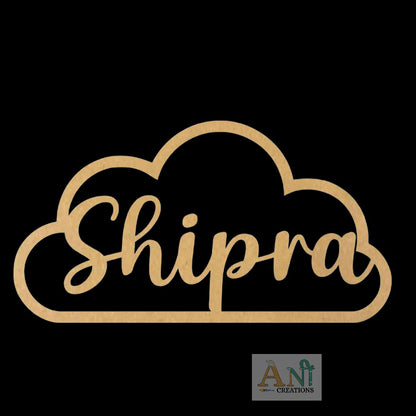 MDF Customized Macrame name cloud  cutout