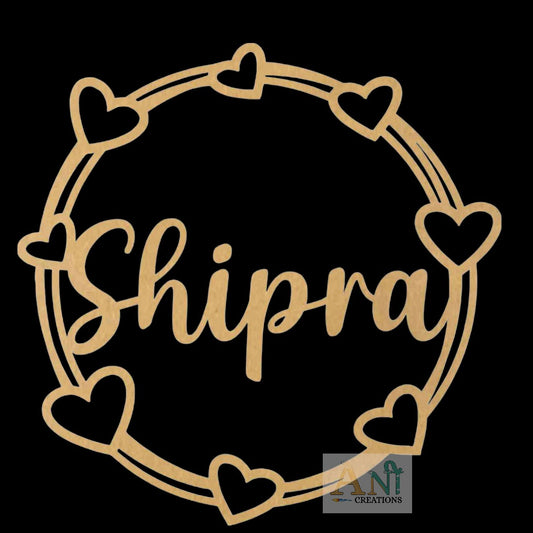 MDF Customized Many Heart Design With Name Cutout 1