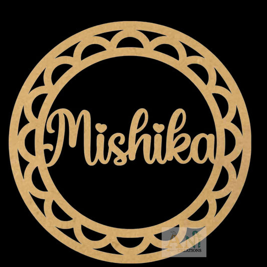 Names and Monogram Cutout MDF Design 2