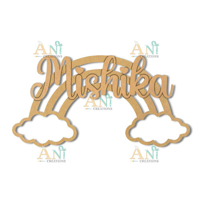 Name Rainbow MDF Cutout