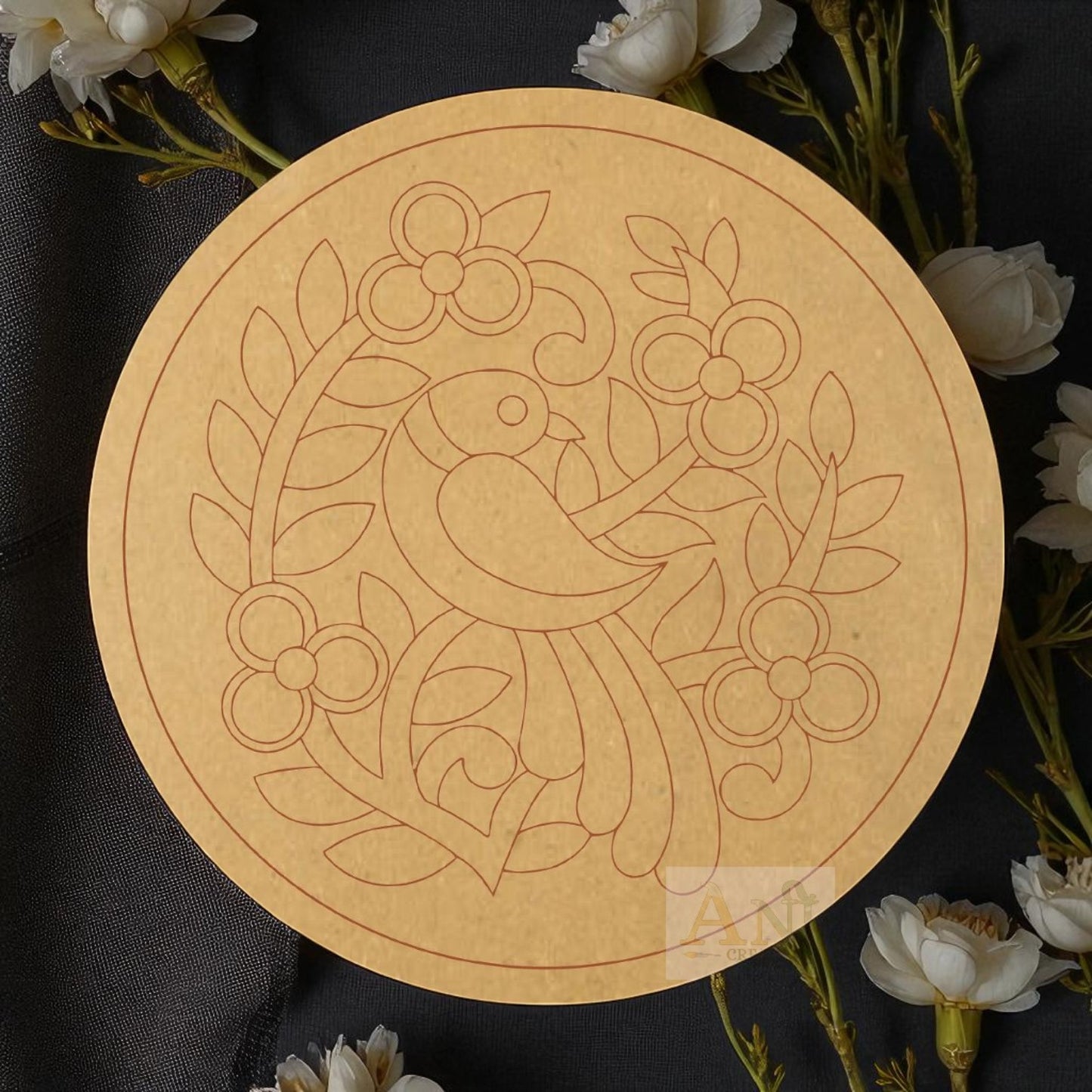 Parrot madhubani MDF Premarked