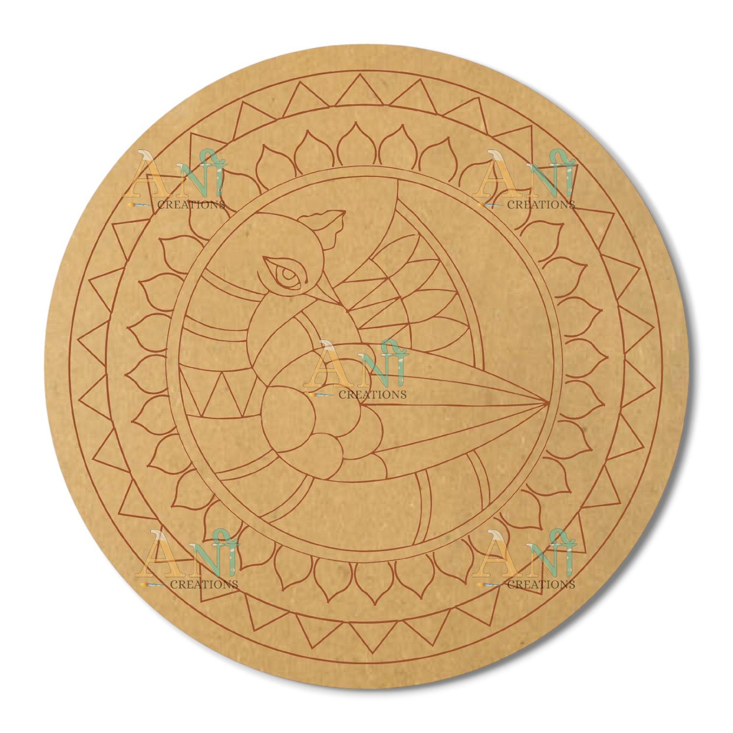 Peacock 10 MDF Premarked